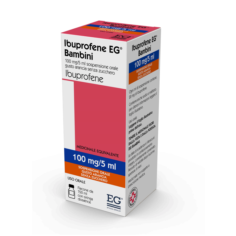 ibuprofene (eg) orale sosp 150 ml 100 mg/5 ml gusto aranciasenza zucchero