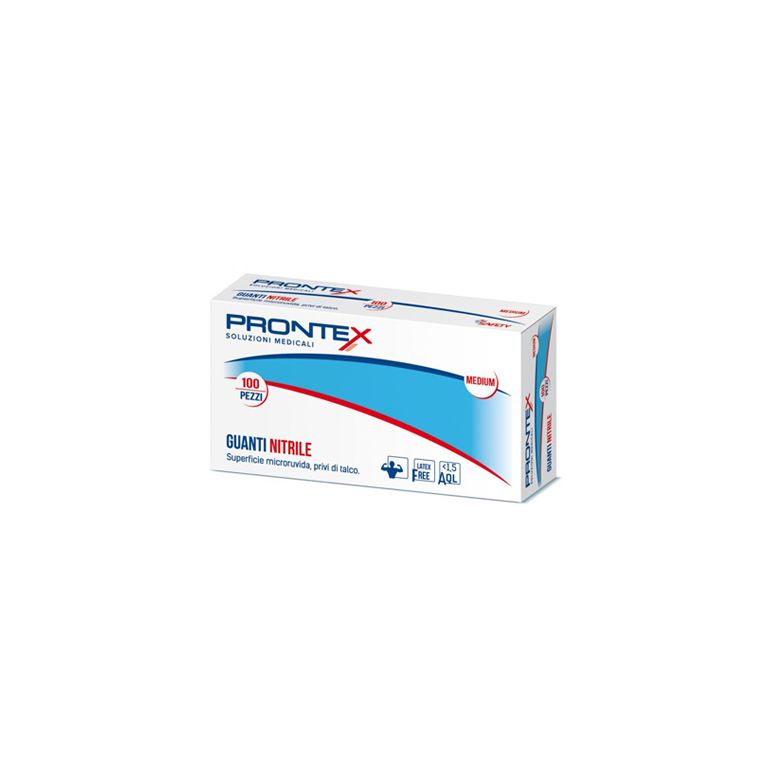 prontex guanto in nitrile senza polvere m 7/8 100 pezzi