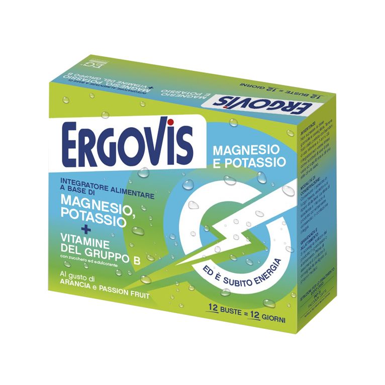 ergovis mg+k vitamine b con zucchero 12 bustine