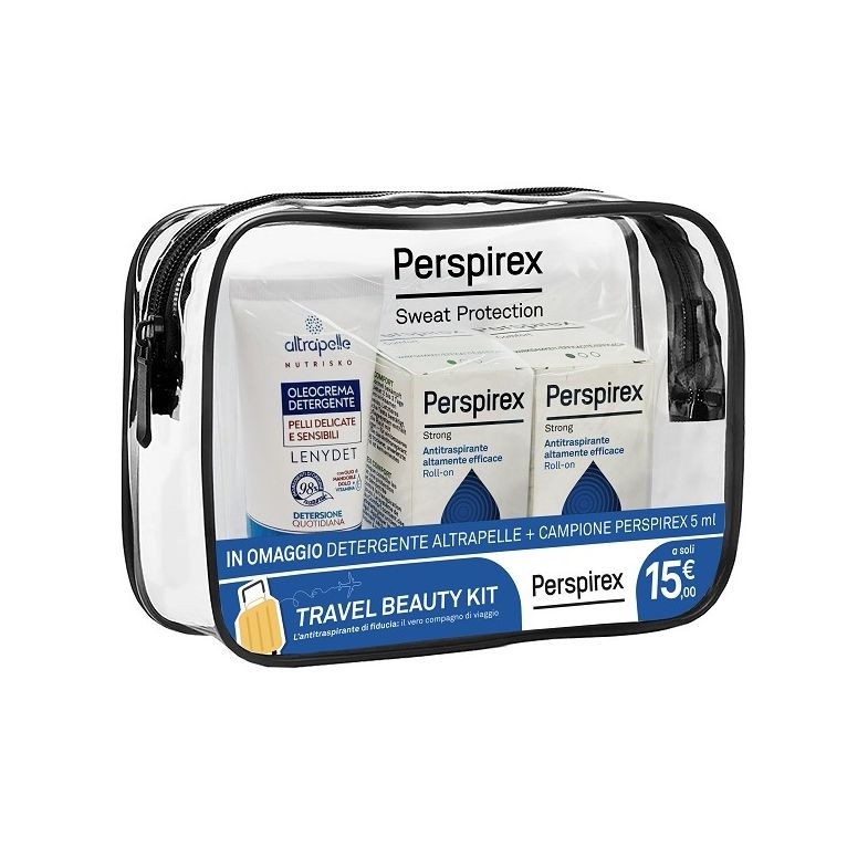 perspirex roll on strong travel kit 2 roll on strong 20 ml +1 detergente altrapelle omaggio