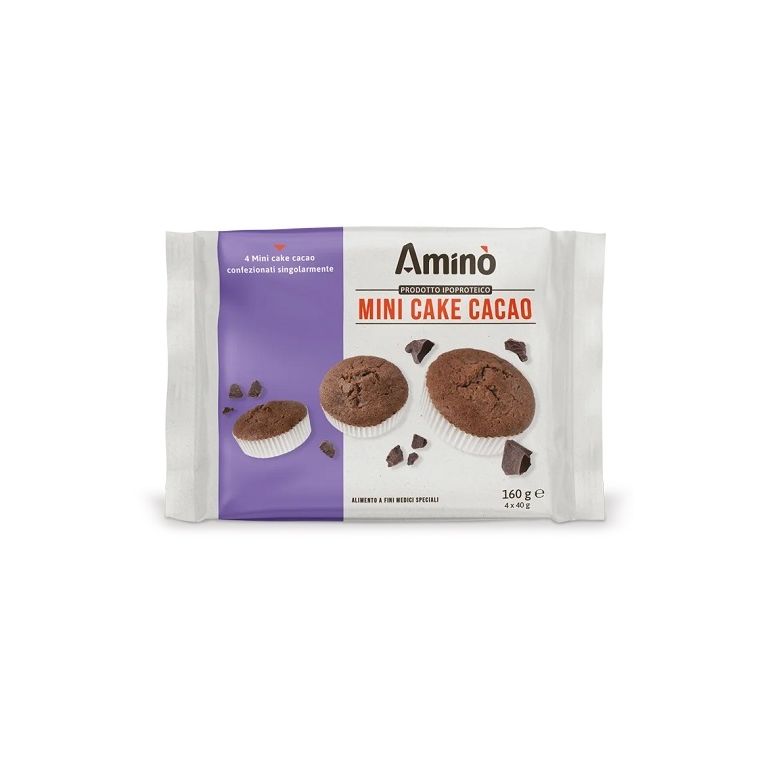 amino' mini cake cacao 4 pezzi da 40 g
