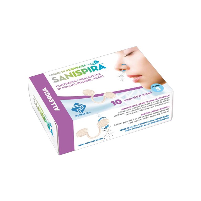 sanispira allergia dispositivo nasale 10 pezzi taglia m