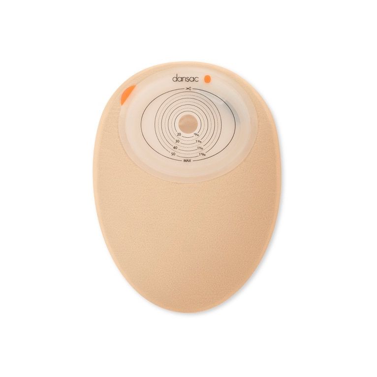 dansac novalife tre 1 sacca chiusa opaca piana midi per colostomia con finestra ritagliabile 15-55x70 mm 470 ml 30 pezzi