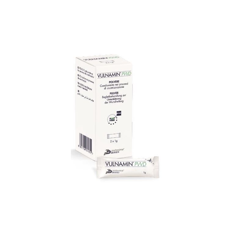 vulnamin pwd medicazione interattiva in polvere di sodio jaluronato e aminoacidi 2 stick pack