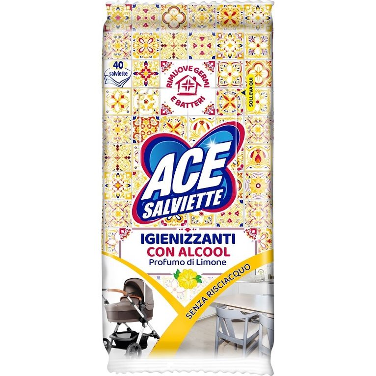 ace salviette igienizzanti sgrassanti 40 pezzi