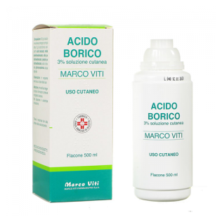 ACIDO BORICO (MARCO VITI) soluz cutanea 500 ml 3%
