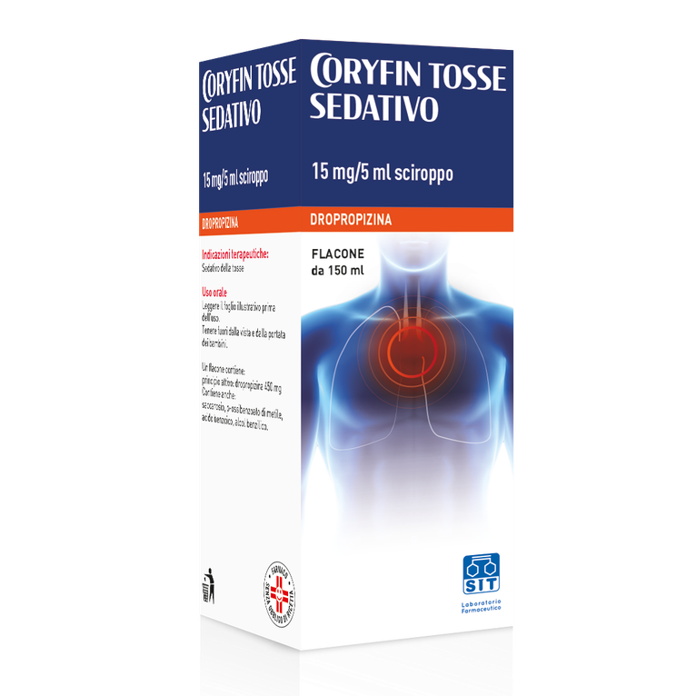 coryfin tosse sedativo sciroppo 150 ml 15 mg/5 ml