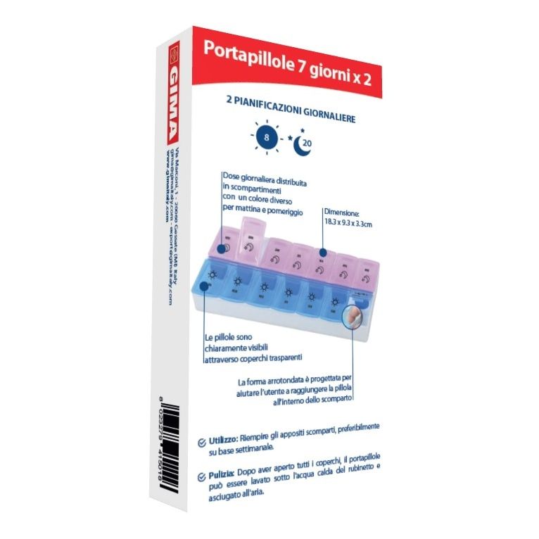 portapillole settimanale 7 giorni x 2