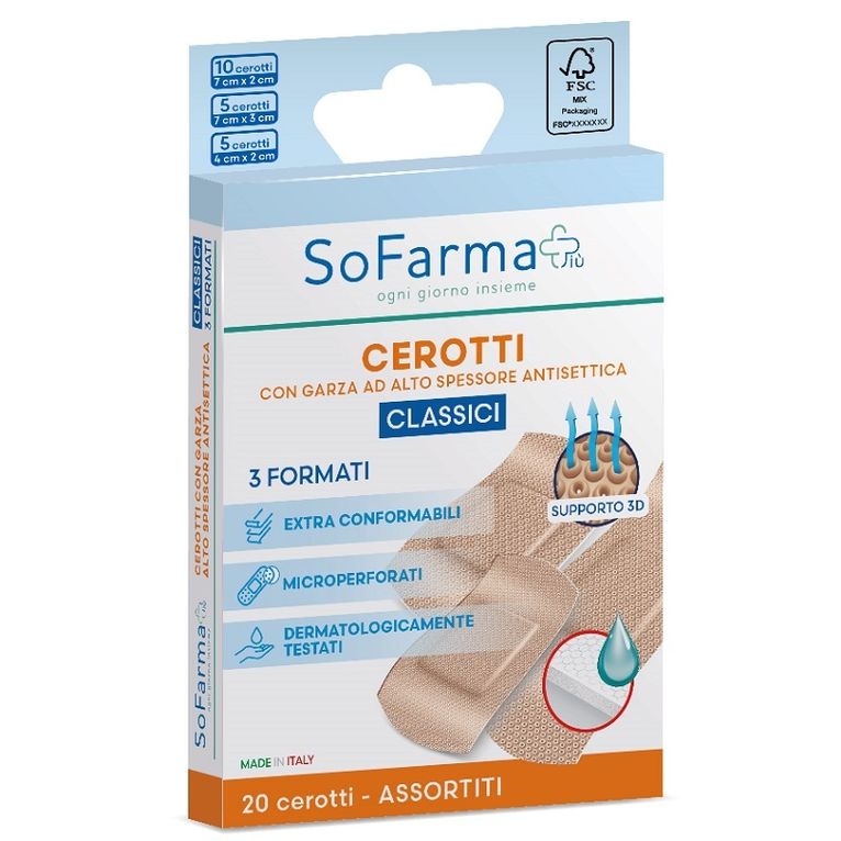 cerotto classico assortiti 20 pezzi sofarmapiu'