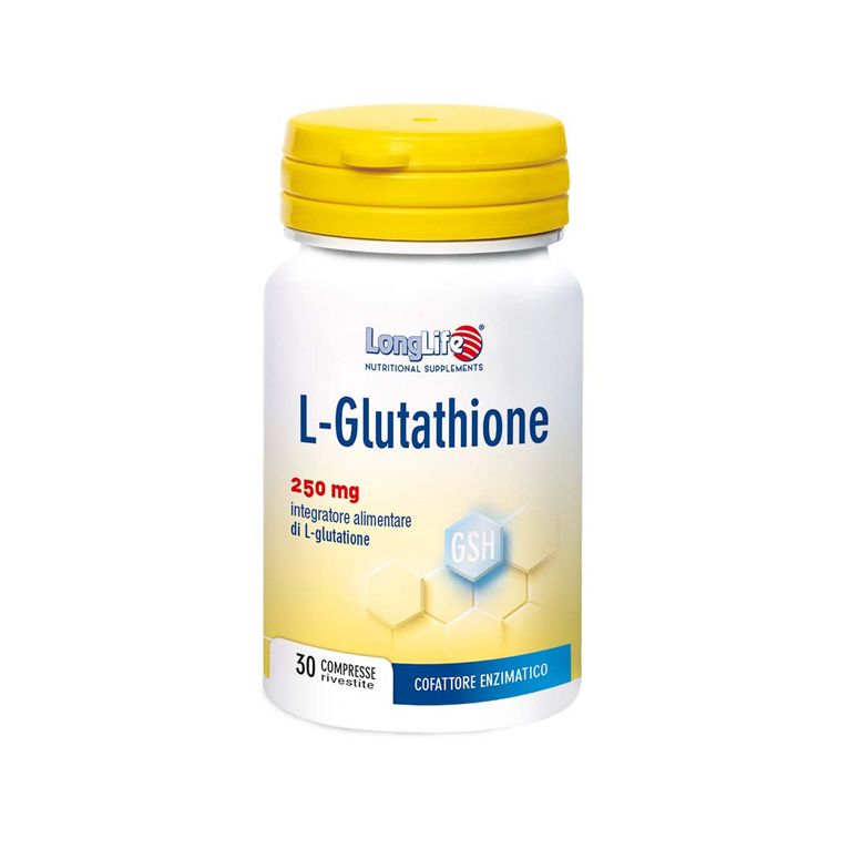 longlife l-glutathione 250 mg 30 compresse
