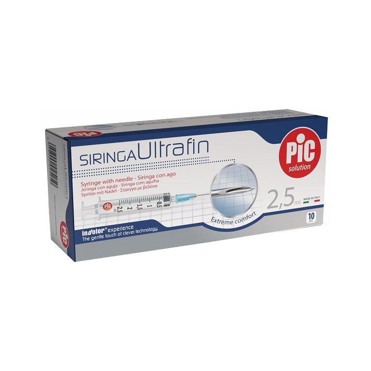siringa ultrafin 2,5 ml gauge 23 1/4 10 pezzi
