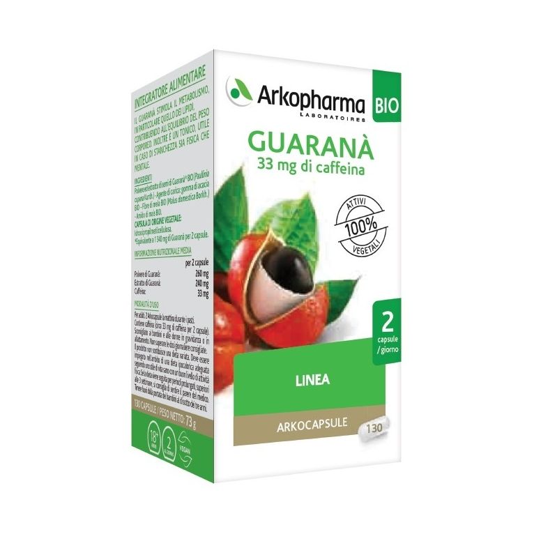 arko capsule guarana' bio 130 capsule