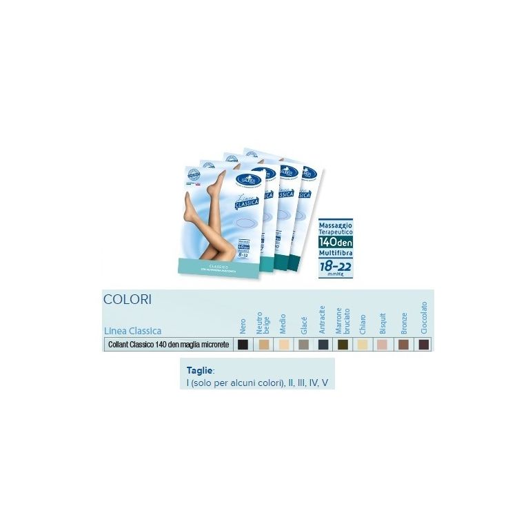 sauber collant 140 denari maglia microrete medio 5 linea classica