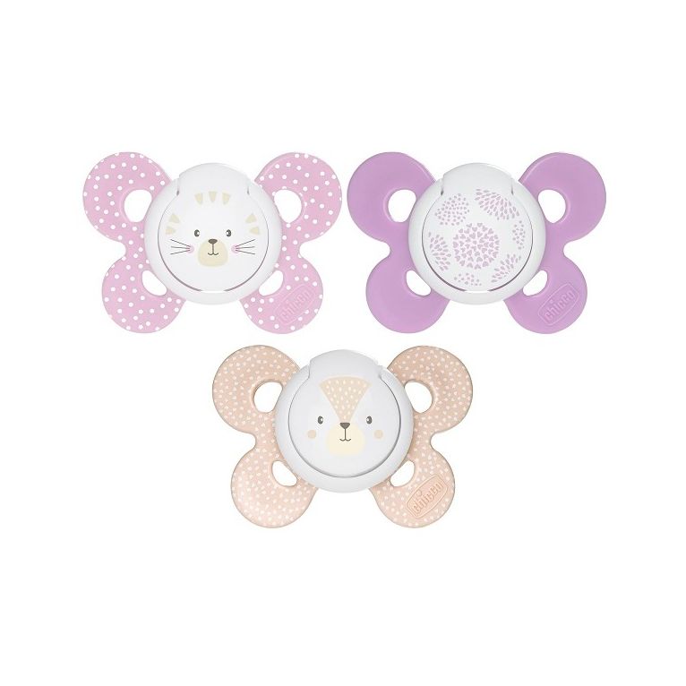 chicco succhietto comfort girl in silicone 6-16 mesi 2 pezzi