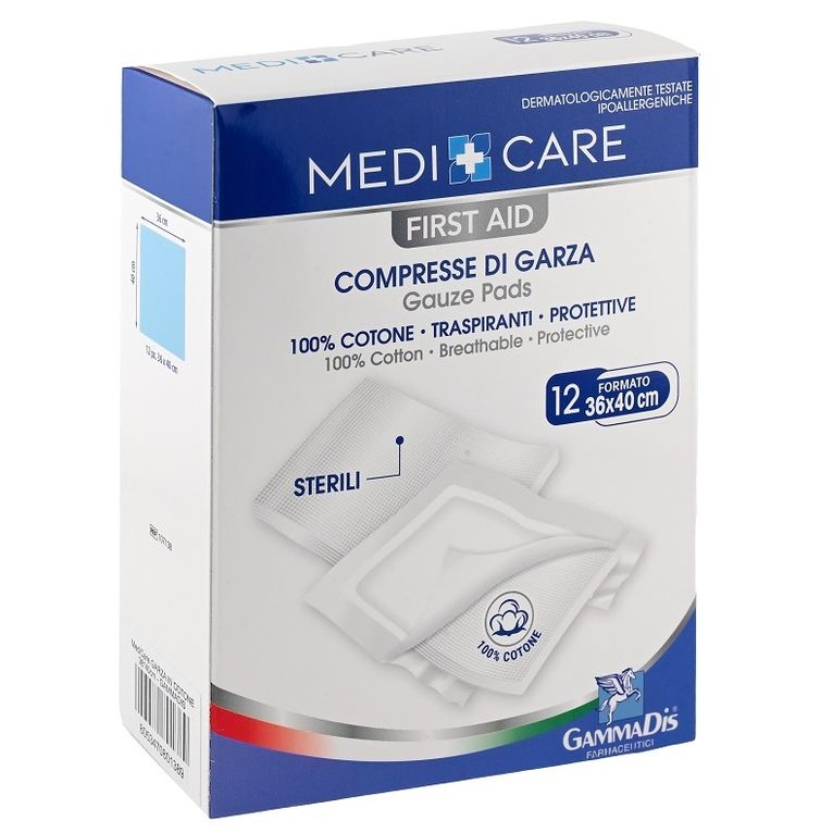 garza medicare cotone 36x40 cm 12 pezzi