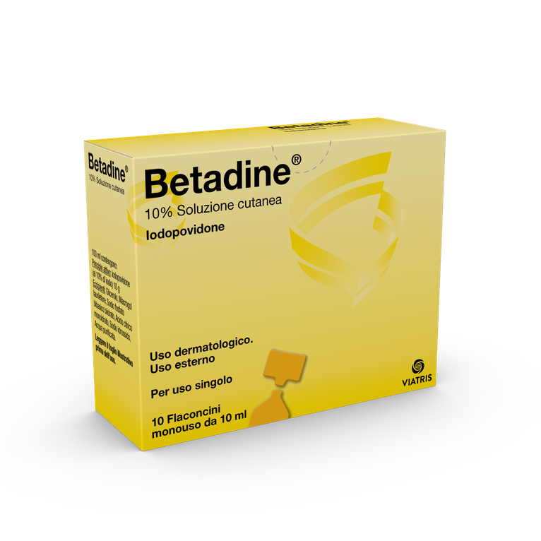 betadine soluz cutanea 10 flaconcini monouso 10 ml 10%