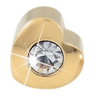 CUORE ORO 4MM CRISTALLO