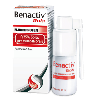 BENACTIV GOLA spray mucosa orale 15 ml 0,25%
