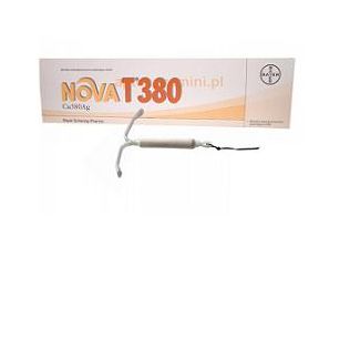 DISPOSITIVO INTRAUTERINO NOVA T 380 IN POLIETILENE CON SPIRALE IN RAME SUPERFICIE 380 MMQ E ANIMA IN ARGENTO