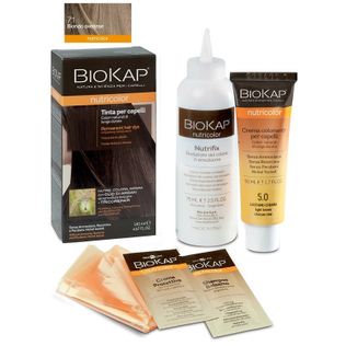 BIOKAP NUTRICOLOR 7,1 NEW BIONDO SVEDESE TINTA TUBO + FLACONE