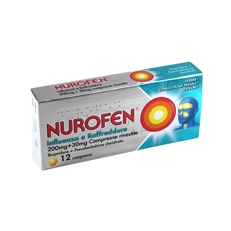 nurofen influenza e raffreddore 12 cpr riv 200 mg + 30 mg