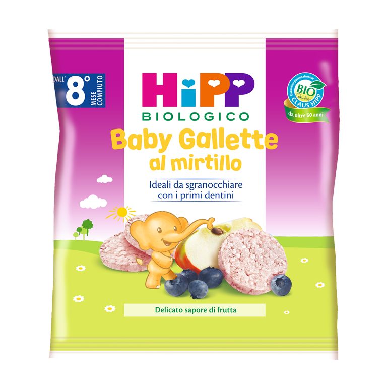 hipp baby gallette di riso al mirtillo 30 g