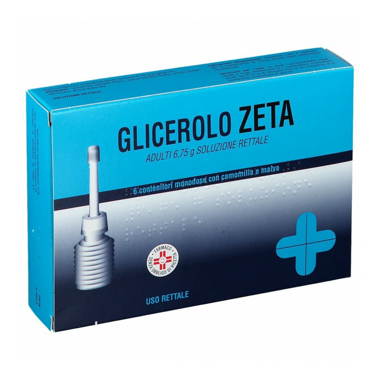 glicerolo (zeta farmaceutici) ad 6 contenitori monodose 6,75g soluz rett con camomilla e malva