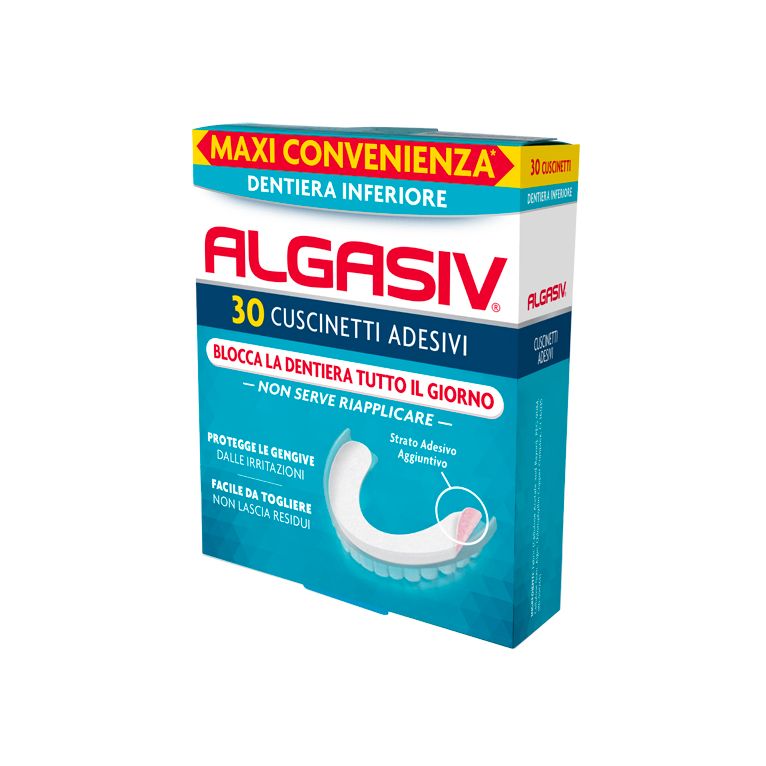 algasiv adesivo per protesi dentaria inferiore 30 pezzi