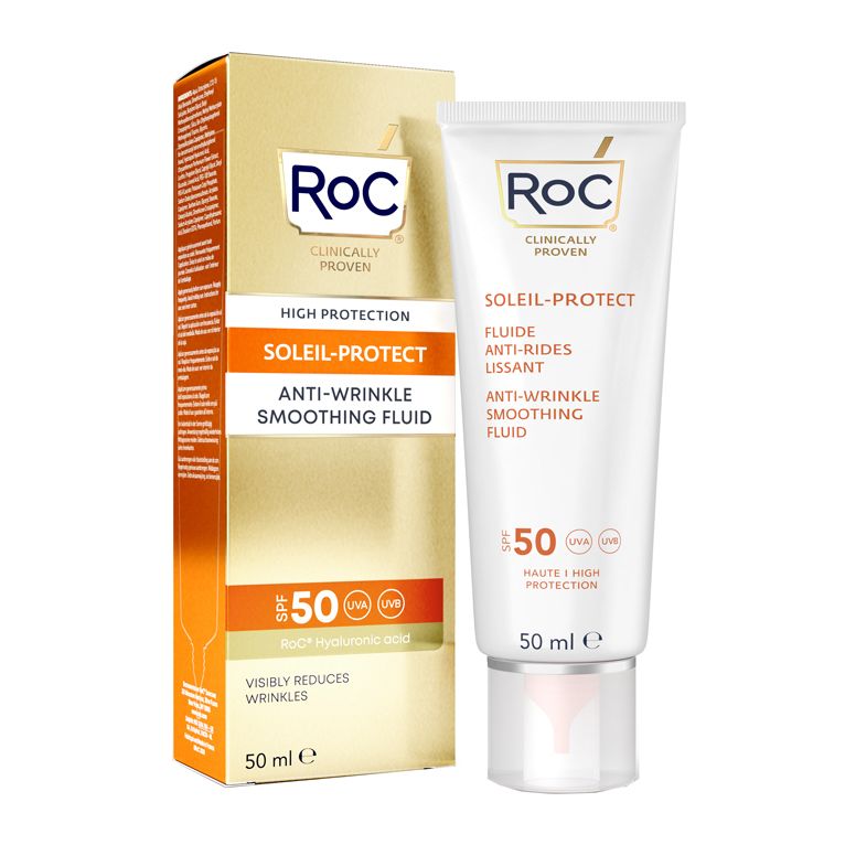 roc fluido solare viso spf 50+ anti-rughe levigante  50 ml