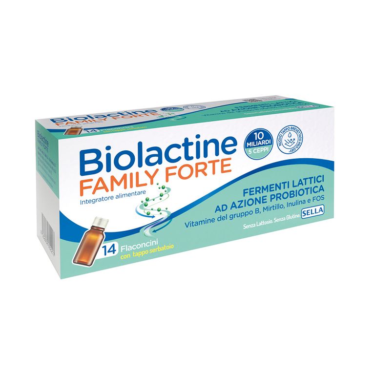 biolactine family forte 10 miliardi 14 flaconcini da 9 ml