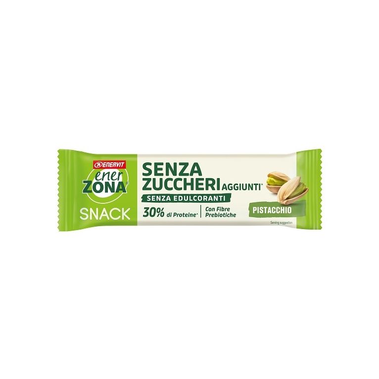 enerzona snack pistacchio copertura bianca al latte senza zuccheri aggiunti 27 g