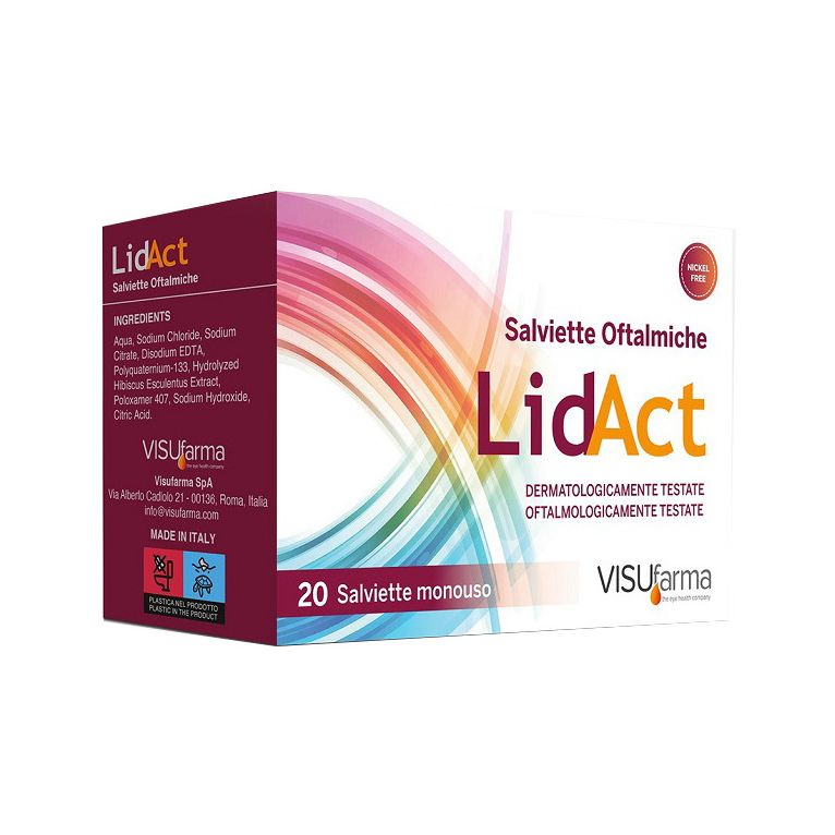 lidact salviette oftalmiche perioculari monouso 20 pezzi