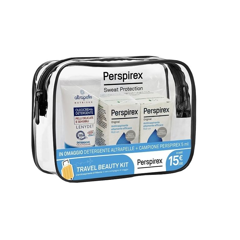 perspirex roll on original travel kit 2 roll on original 20ml + 1 detergente altrapelle omaggio