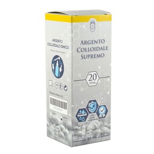 ARGENTO COLLOIDALE SUPREMO 20PPM CERTIFICATO SPRAY CON CONTAGOCCE + EROGATORE NASO + EROGATORE GOLA + EROGATORE PELLE