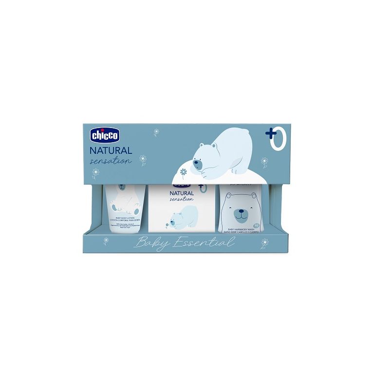 chicco natural sensation set bagnoshampoo+crema corpo+profumo