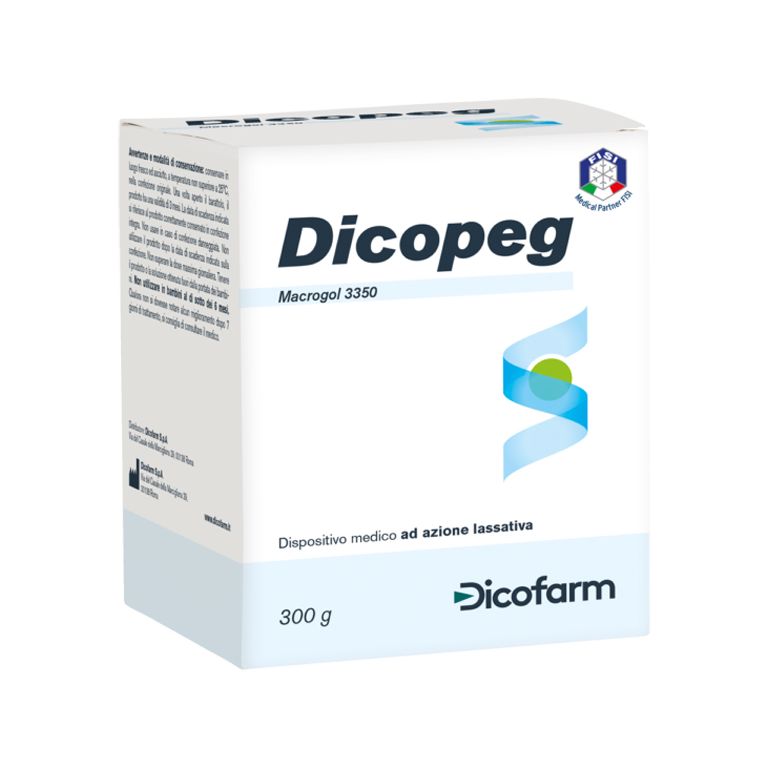 polimero inerte idrosolubile macrogol 3350 dicopeg esse consimeticone per trattamento stipsi polvere 300 g