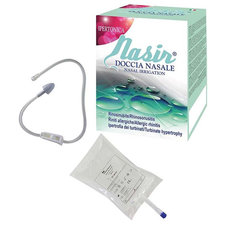 nasir doccia nasale 2 sacche 250 ml isotonica + 1 deflussore