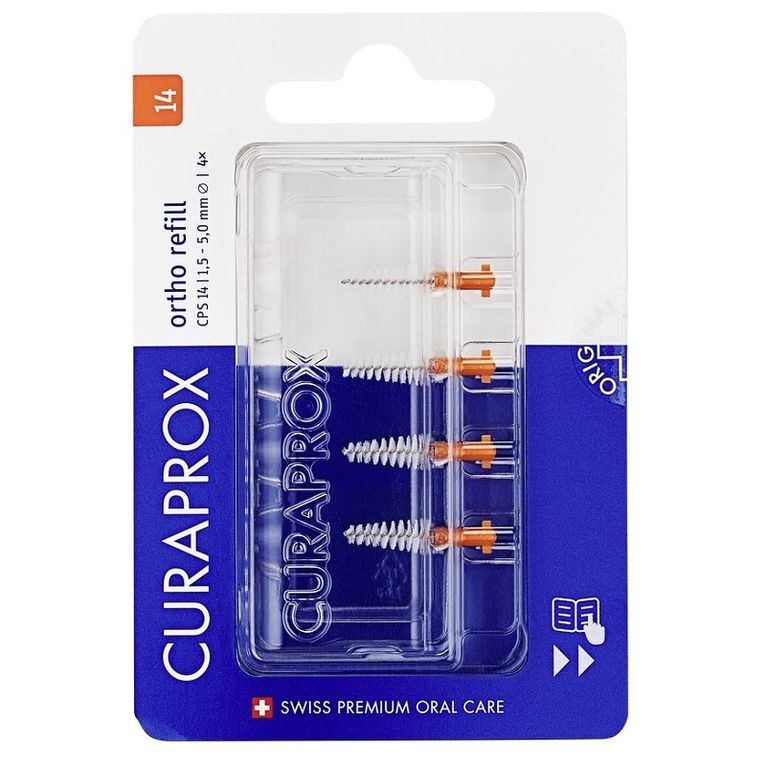 curaprox cps 14 ortho refill arancioni 4 scovolini