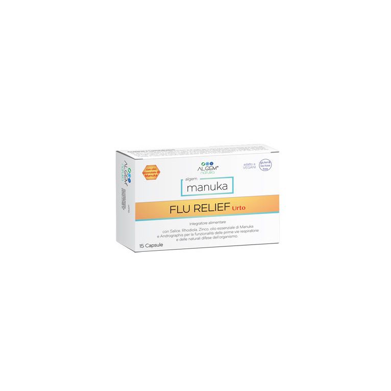 algem manuka flu relief urto 15 capsule