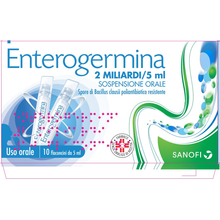 enterogermina orale sosp 10 flaconcini 2 mld 5 ml