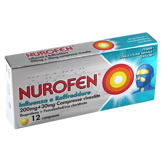 NUROFEN INFLUENZA E RAFFREDDORE 12 cpr riv 200 mg + 30 mg