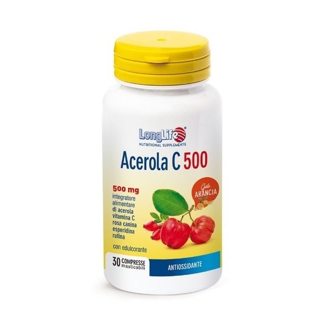 longlife-acerola-c500-arancia-30-compresse-masticabili