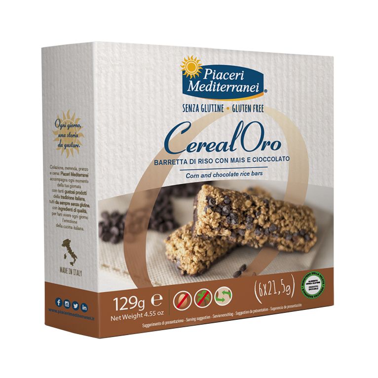piaceri mediterranei barretta di riso con mais e cioccolato129 g