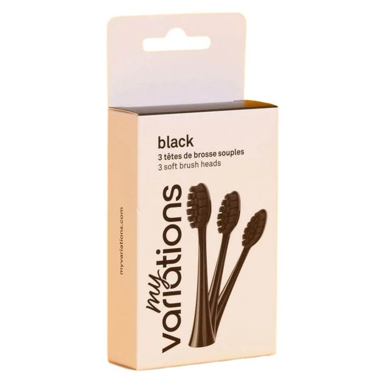 myvariations pack 3 testine spazzolino nere