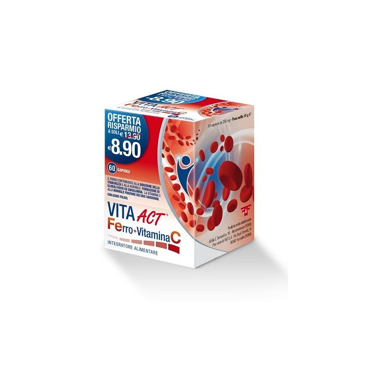 vita act ferro+vitamina c 60 capsule