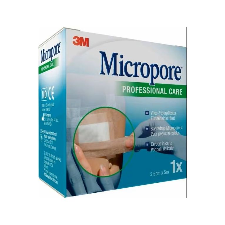 cerotto in carta micropore surgical tape tan m5x25mm