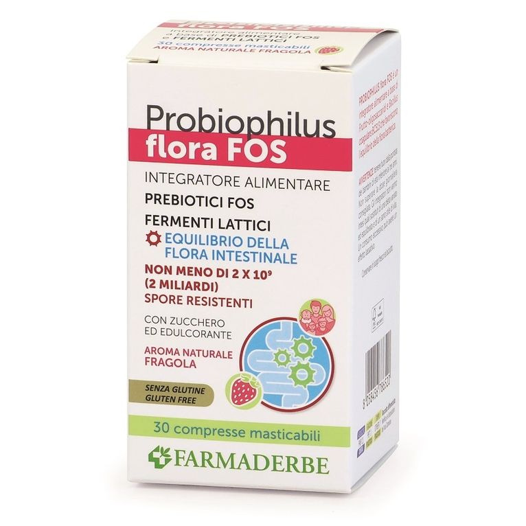 probiophilus flora fos 30 compresse masticabili da 1,6 g