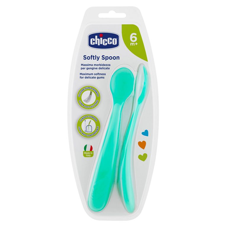chicco cucchiaio silicone maschile bi pack 6m+