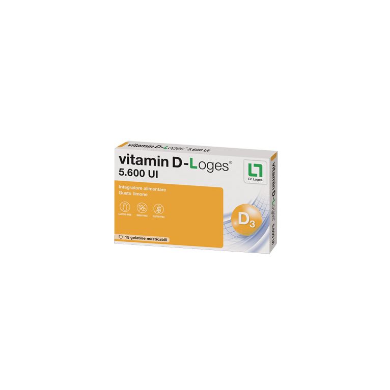 vitamin d-loges 15 gelatine masticabili gusto limone