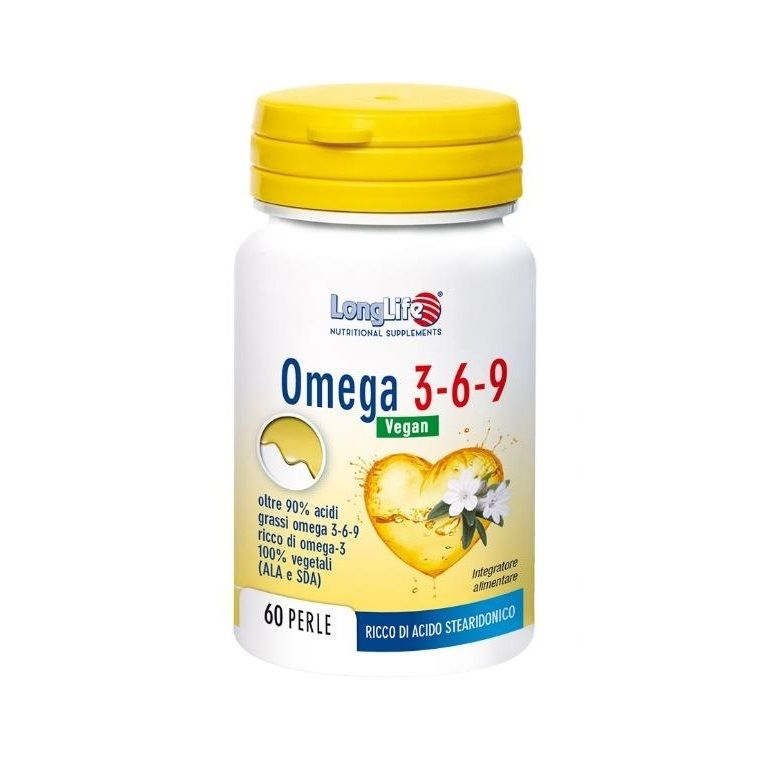 longlife omega 3-6-9 vegan 750 mg 60 perle vegetali